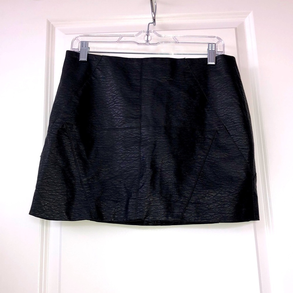 H&M black leather mini skirt. BRAN NEW
